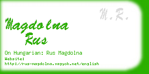 magdolna rus business card